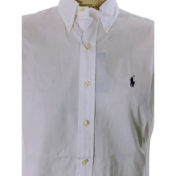 Polo Ralph Lauren White Cotton Button Down Shirt Sz S Classic Fit NWT $99 - Picture 2 of 5